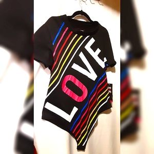 "LOVE" Bold, Colorful, Graphic Bodysuit - 1X